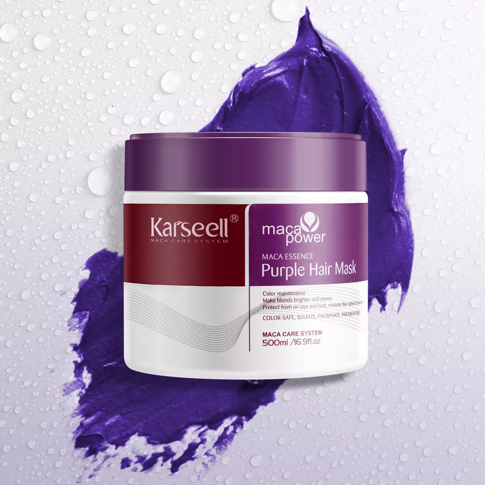 💜 Dile Adiós al Cobrizo: Mascarilla Púrpura KARSEELL para Cabello Perfecto 💜