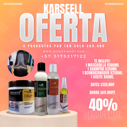 🌿🌟 ¡Mascarilla Capilar Karsell: Renueva y Revitaliza tu Cabello! 💆✨