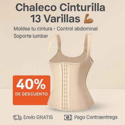 💪✨ Chaleco Cinturilla 13 Varillas – Control y Estilo en una sola prenda ✨💪